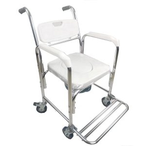 New Style Commode Wheelchair Transfer Chair Commode Shower Portable Folding Commode Toilet Chairs