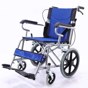 Lightweight Manual Wheelchair Foldable Adjustable Anti-Slip Comfortable Hospital Home Care Travel