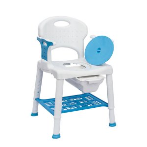Andcare AC3452 Bath Safety Height Adjustable Plastic Shower and Commode Chair
