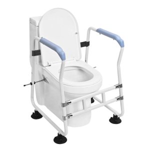 Best Sale Disabled Elderly Care Toilet Stand Height Adjustable Safety Frame Rail Bathroom Toilet Chair Handrail Armrest