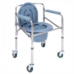 Wholesale Portable Height Adjustable Commode Chair Toilet Folding Potty for Disabled Bathroom Safety Equipment